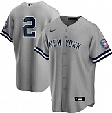 Yankees 2 Derek Jeter Gray Nike 2020 Nike Hall of Fame Induction Cool Base Jersey Dzhi,baseball caps,new era cap wholesale,wholesale hats